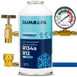 Zestaw olej do klimatyzacji CLIMAPRO 3w1 OILCHARGE R134a / R12 / gaz + UV + wężyk